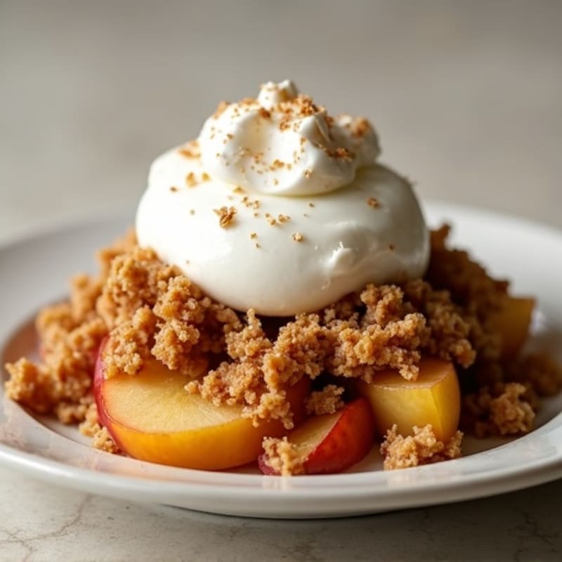 Warm Spiced Apple Crumble with Creamy Greek Yogurt