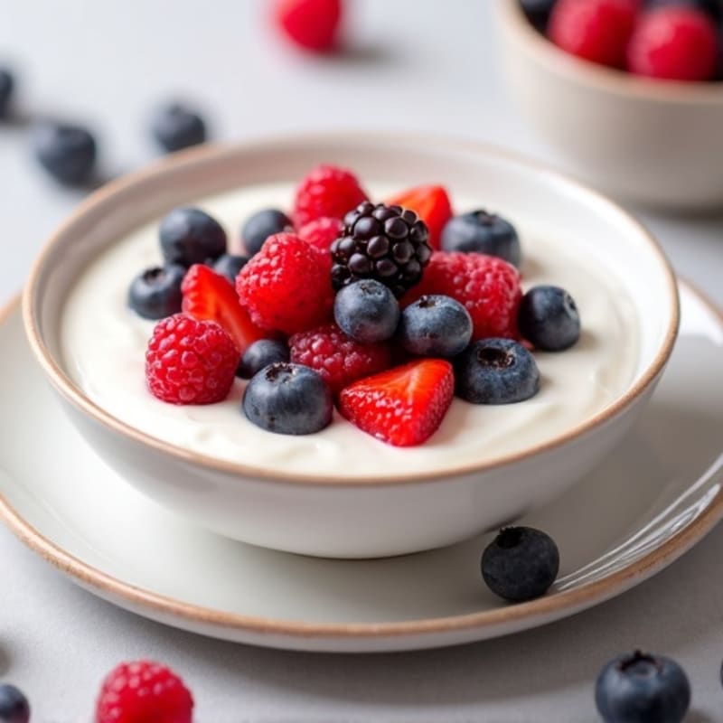 Vanilla Protein Yogurt with Mixed Berries