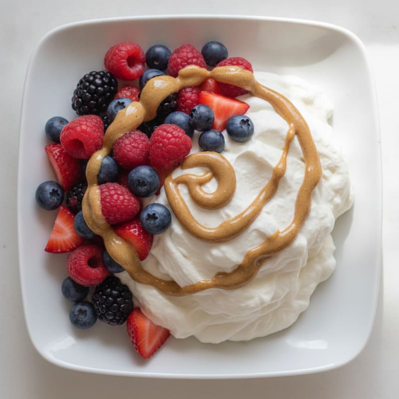 Silky Greek Yogurt Protein Mousse with Mixed Berries