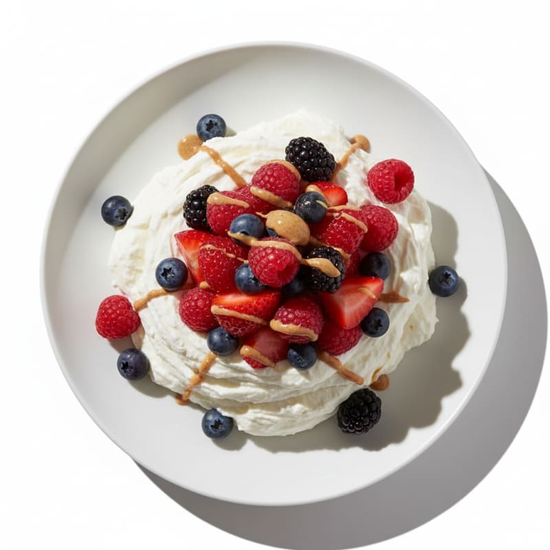 Silky Greek Yogurt Protein Mousse with Mixed Berries