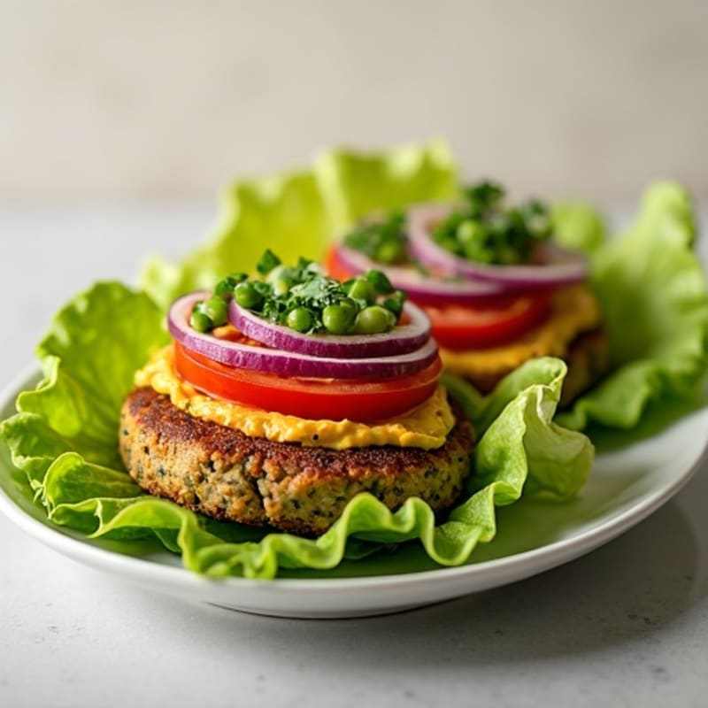 Crispy Veggie Burger Lettuce Wraps