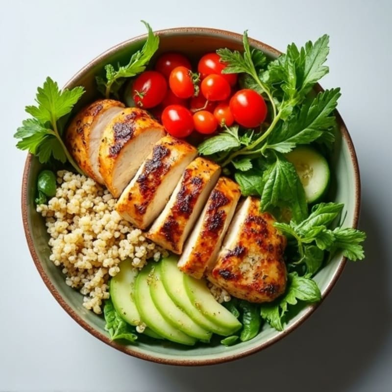 Herb-Marinated Chicken and Quinoa Power Bowl