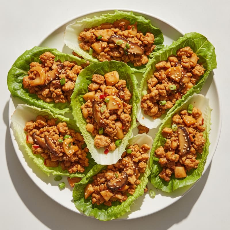 Savory Turkey Lettuce Wraps with Hoisin