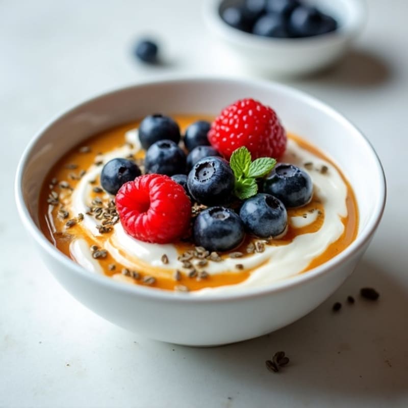 Silky Greek Yogurt Bowl with Hemp Seeds and Almond Butter