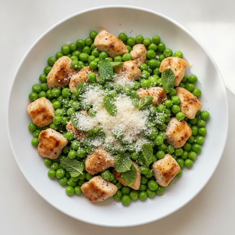 Parmesan Peas with Mint