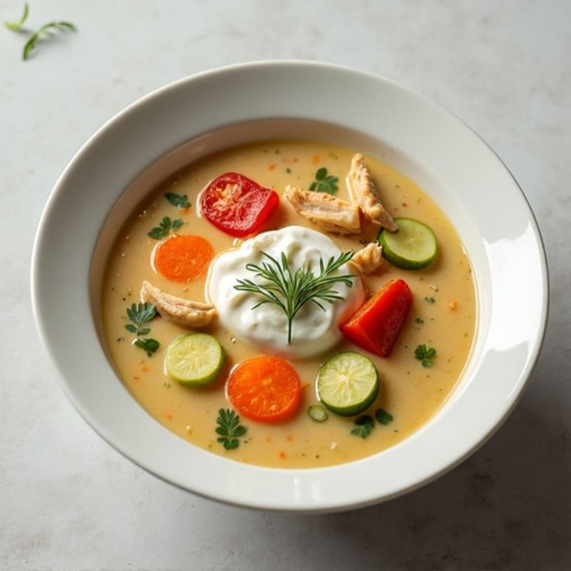 Creamy Chicken and Roasted Vegetable Soup
