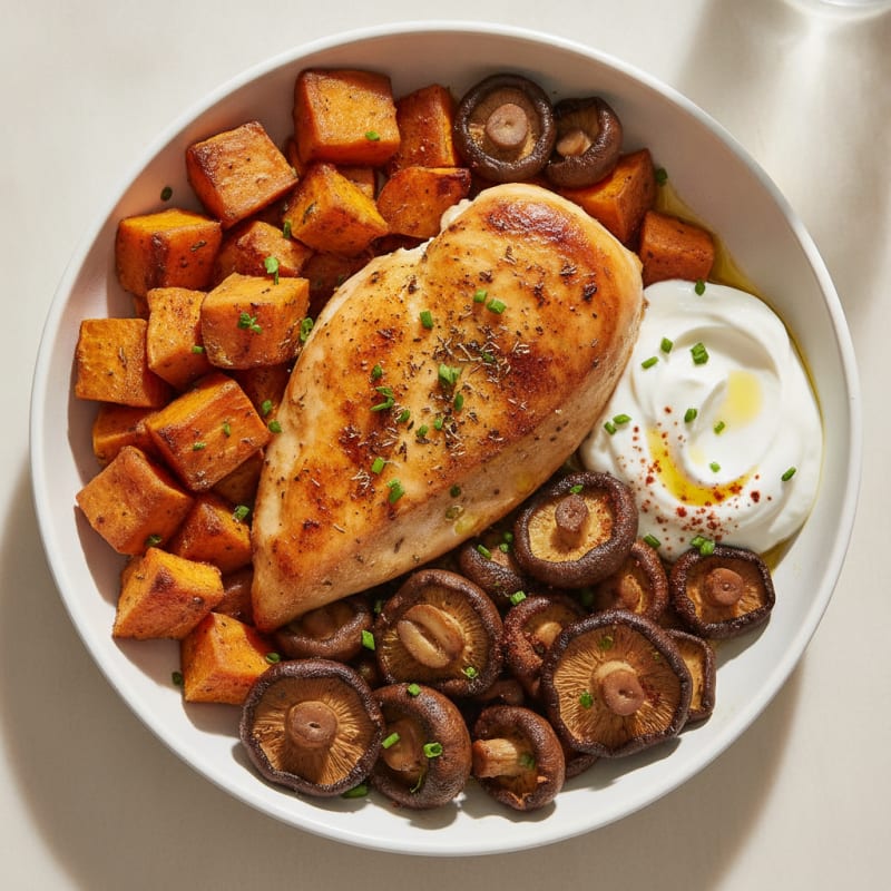 Herb-Roasted Chicken with Smoked Vegetables