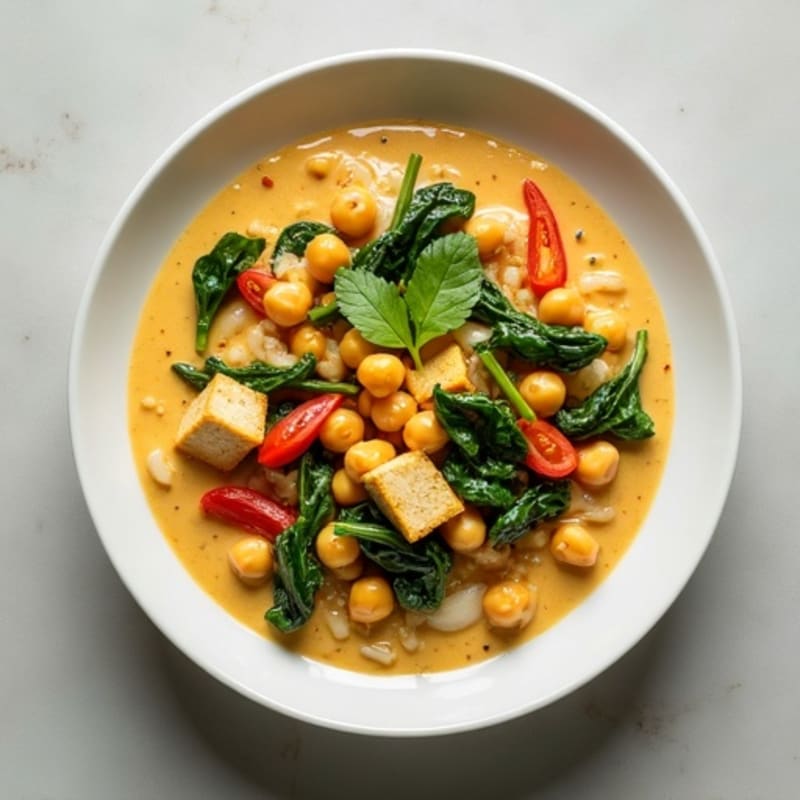 Creamy Coconut Chickpea and Spinach Curry