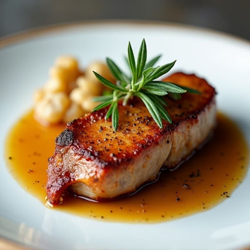 Crispy Pan-Seared Duck Breast with Herb Jus