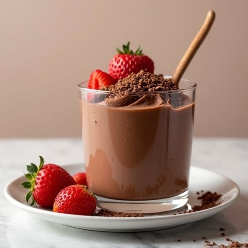 Silky Chocolate Protein Pudding with Greek Yogurt
