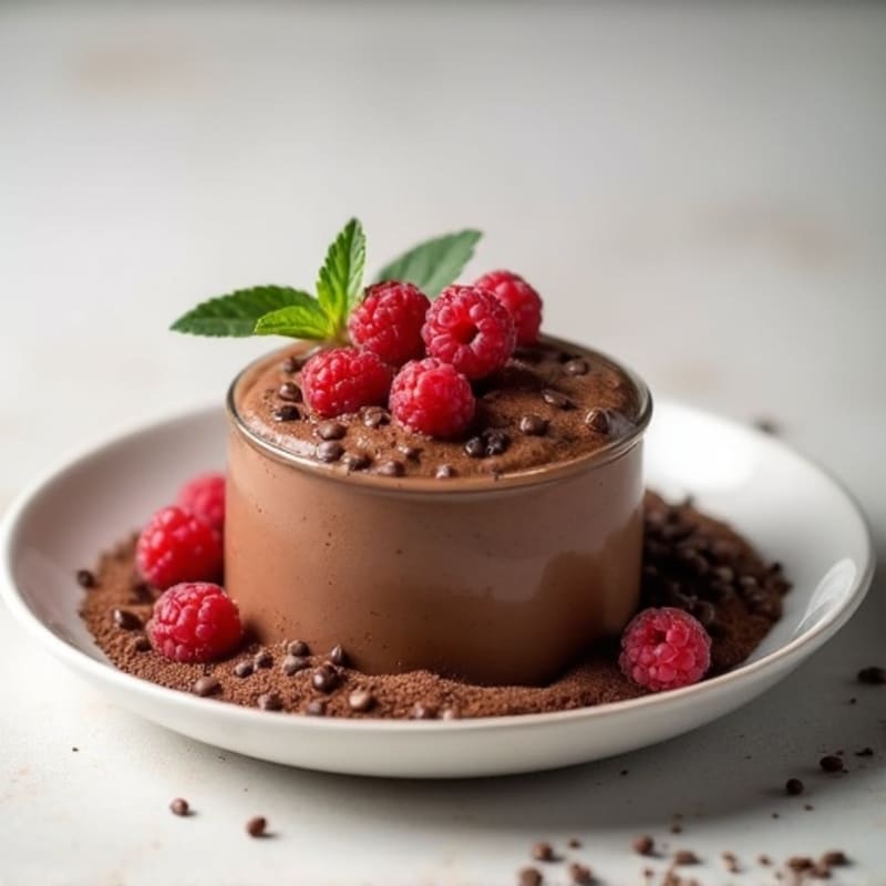 Silky Chocolate Protein Pudding with Chia Seeds