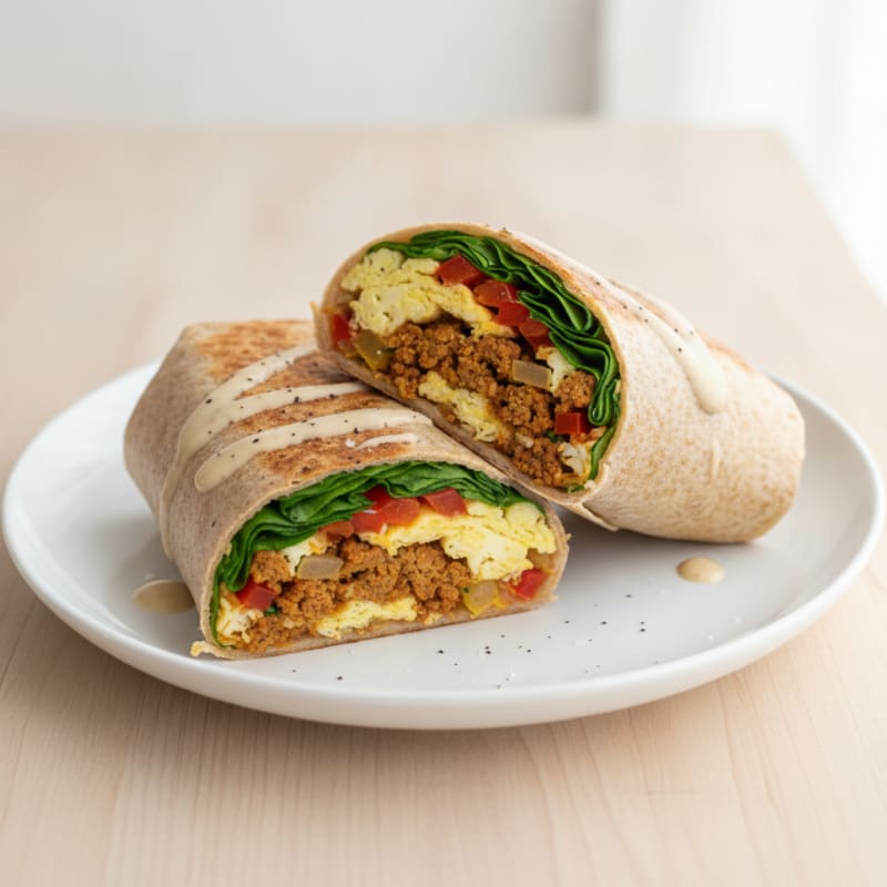 Hearty Chorizo and Egg Breakfast Burrito