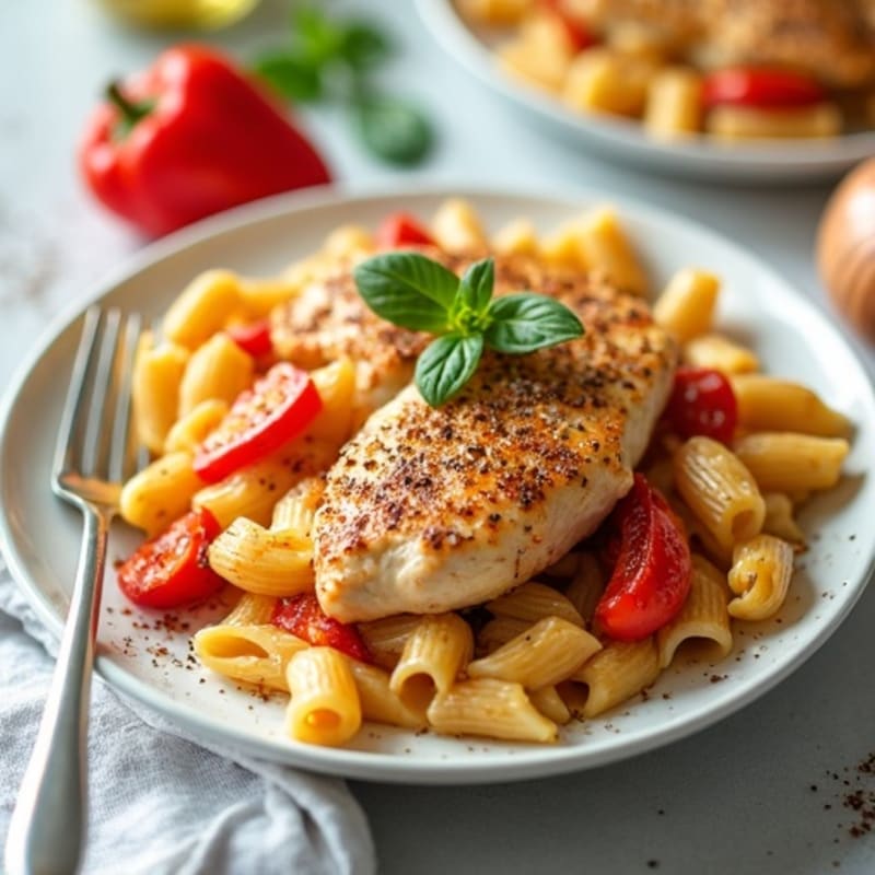 Creamy Cajun Chicken Pasta with Bell Peppers