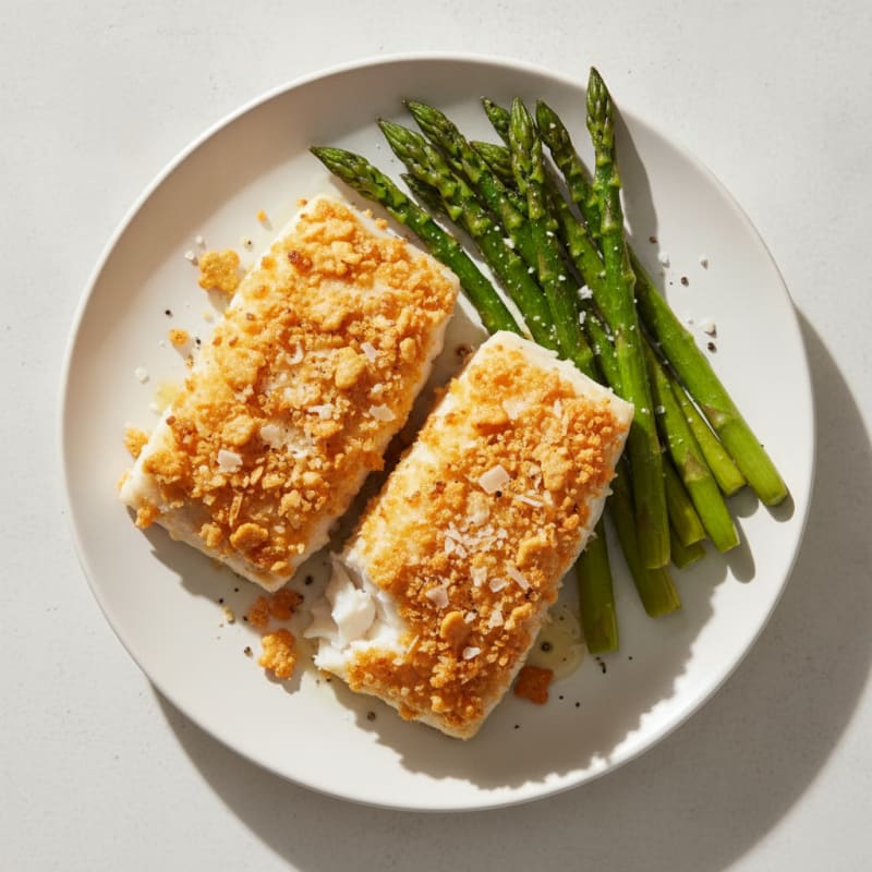 Parmesan Goldfish Crusted Cod