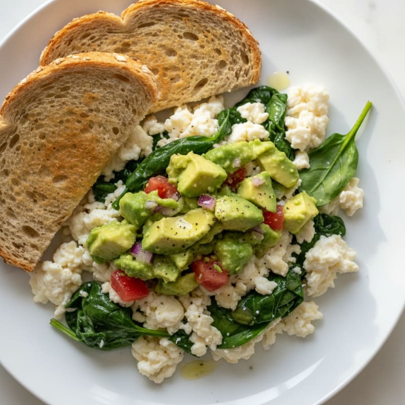Egg White Scramble with Avocado Salsa