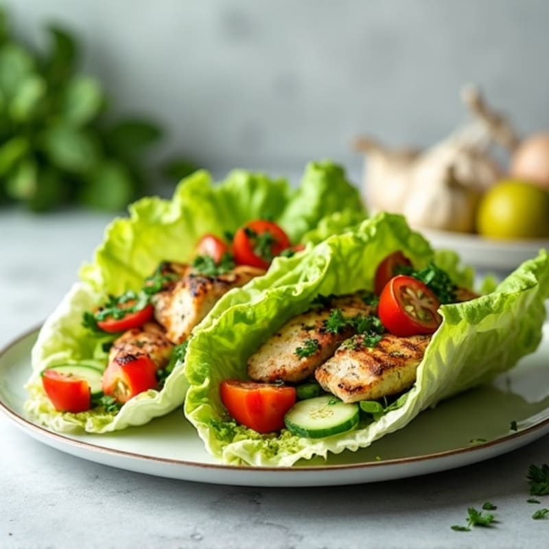 Herb-Marinated Grilled Chicken Lettuce Wraps