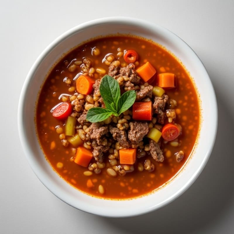 Hearty Beef and Red Lentil Soup