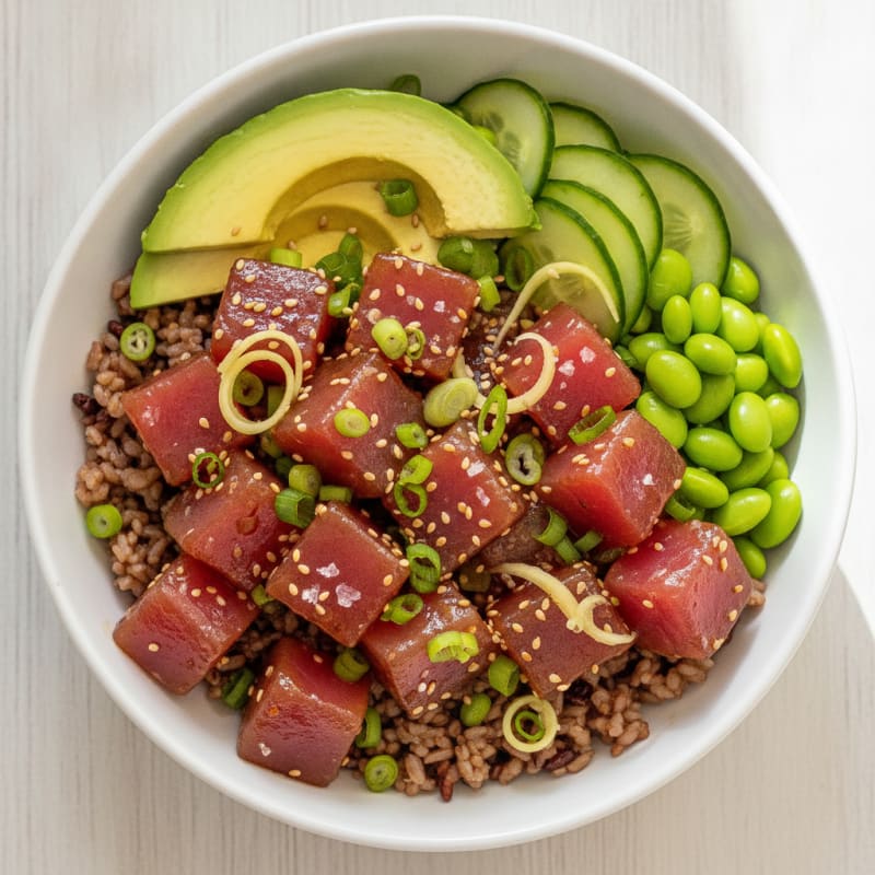 Ahi Tuna Hawaiian Poke Bowl