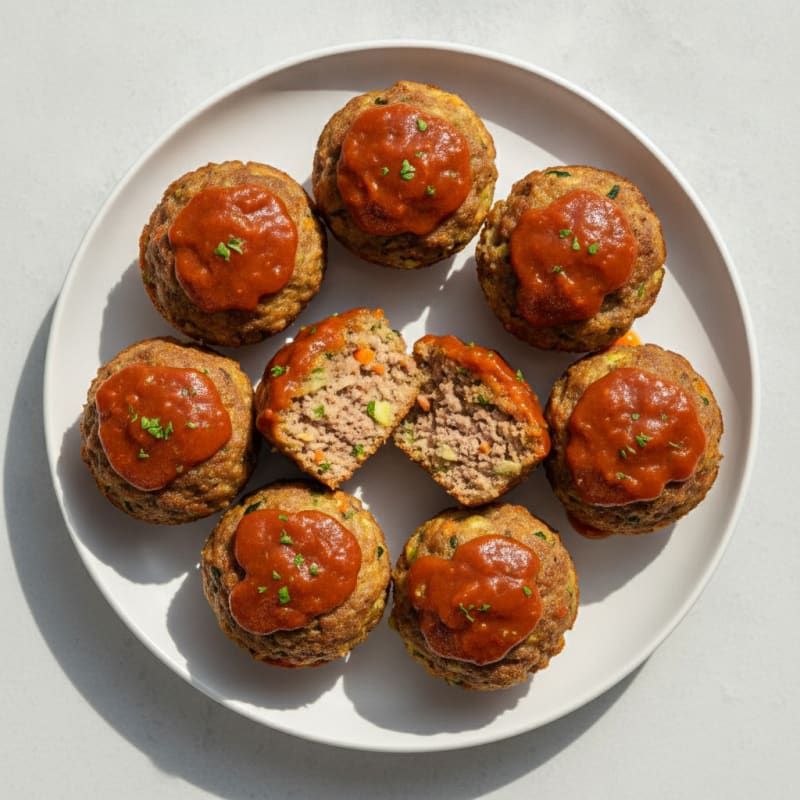 Mini Meatloaf Muffins with Hidden Veggies