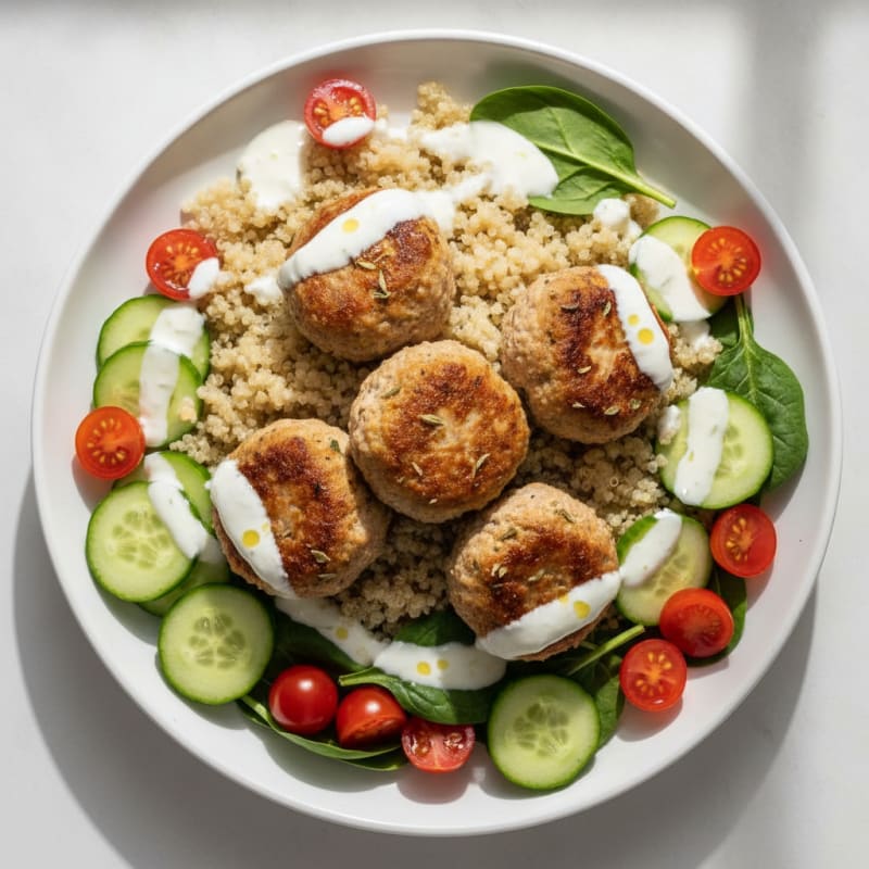 Turkey Meatball and Quinoa Bowl