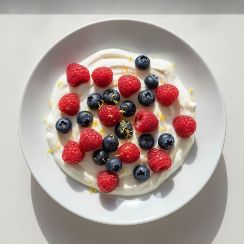 Creamy Greek Yogurt with Mixed Berries