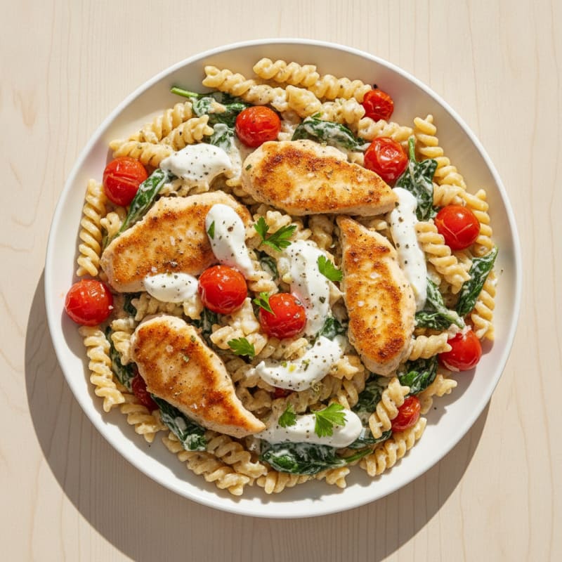 Creamy Garlic Herb Chicken Pasta