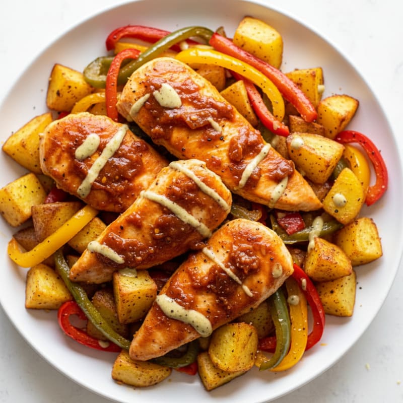 Spicy Chipotle Chicken and Crispy Roasted Potatoes
