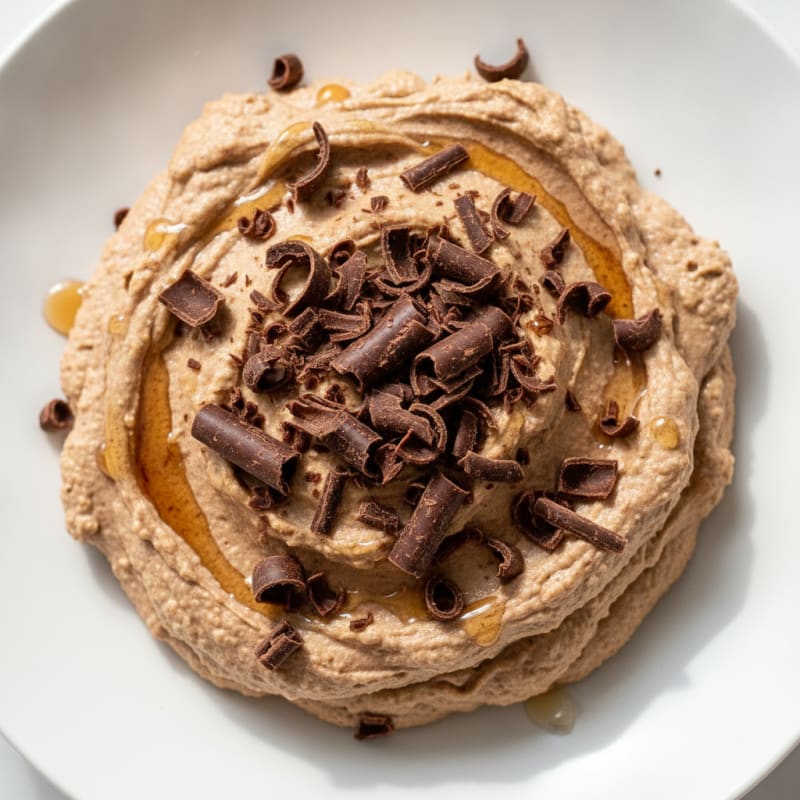 Cottage Cheese Protein Mousse with Dark Chocolate Shavings