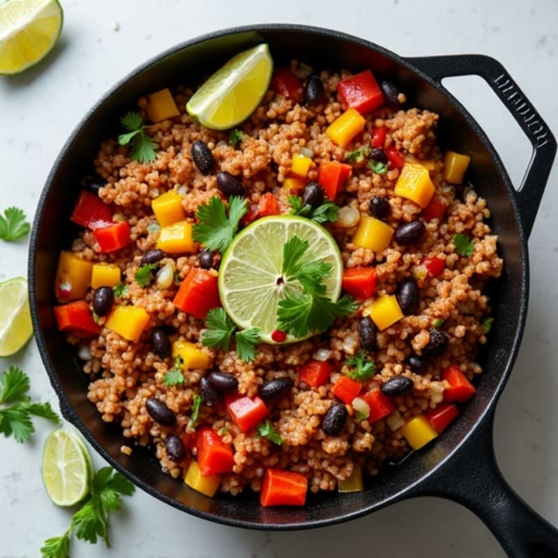 Lime-Cilantro Turkey Taco Skillet with Fresh Salsa