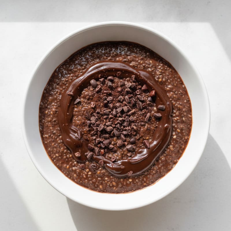 Chocolate Protein Pudding with Chia Seeds