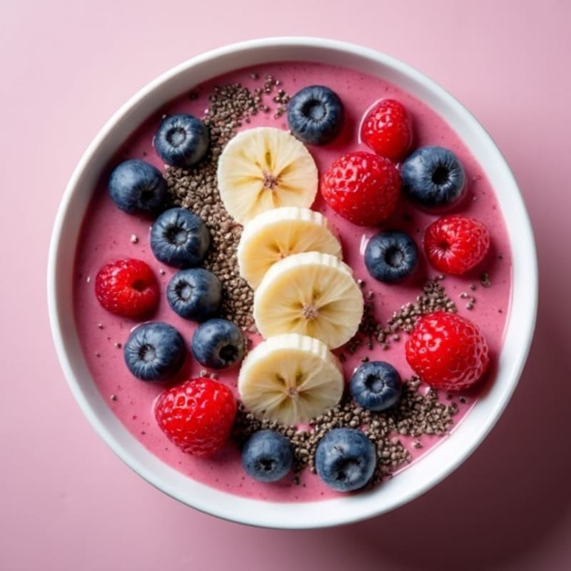 Creamy Berry Protein Smoothie Bowl