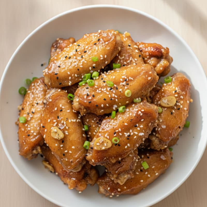 Honey-Glazed Chicken Wings with Sesame