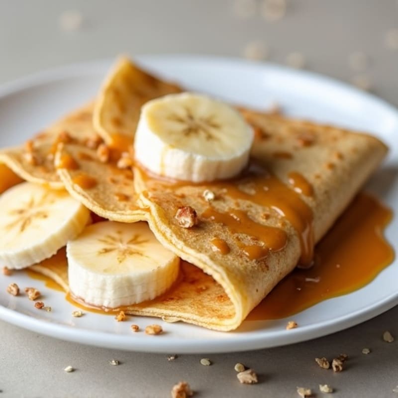 Protein-Packed Almond Butter Banana Crepes