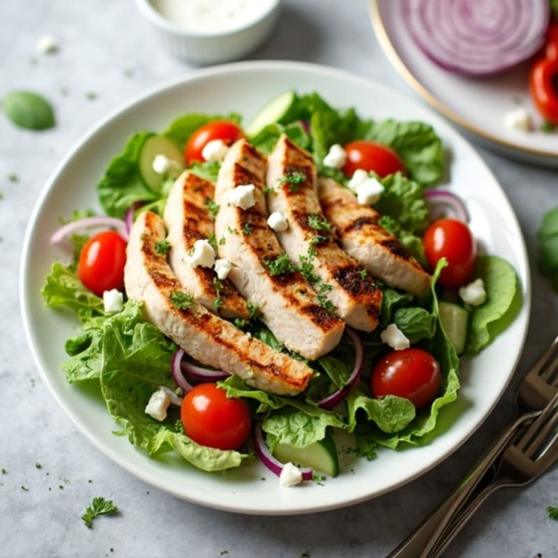 Crisp Vegetable Salad with Creamy Feta and Lemon-Herb Vinaigrette