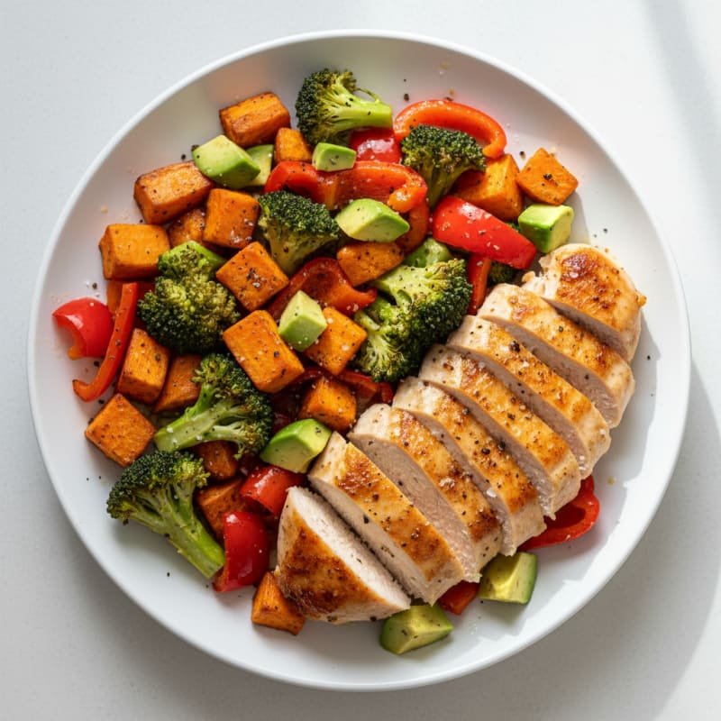 Pan-Seared Chicken with Roasted Vegetables