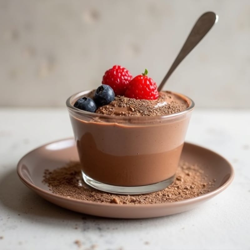 Silky Chocolate Protein Pudding with Greek Yogurt