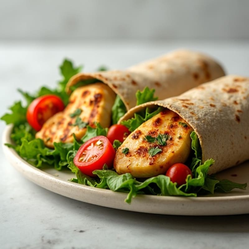 Lemon Herb Grilled Chicken Whole Wheat Wrap