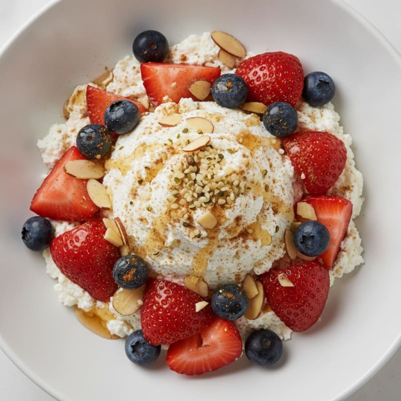 Whipped Cottage Cheese with Berries