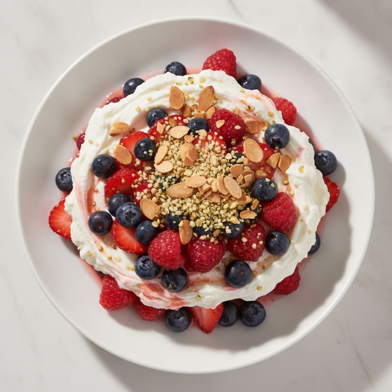 Greek Yogurt Protein Parfait with Mixed Berries