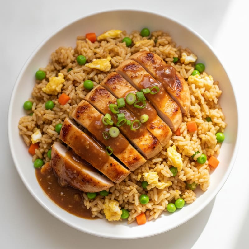 Teriyaki Chicken and Fried Rice Bowl