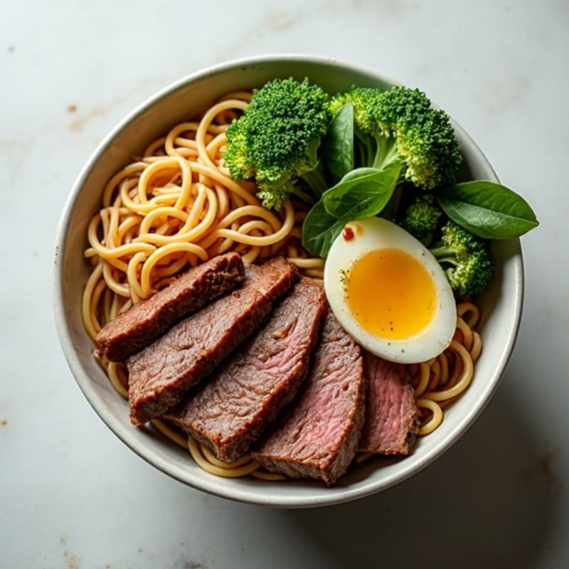 Savory Lean Beef Noodle Bowl with Fresh Herbs