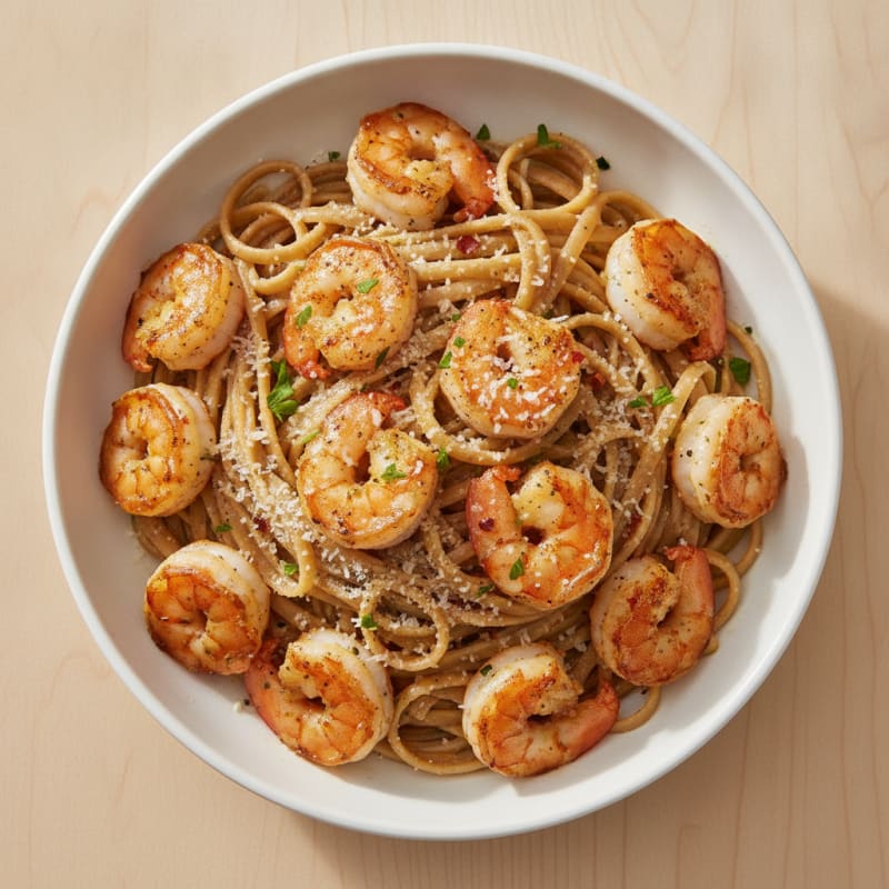 Garlic Parmesan Shrimp Linguine