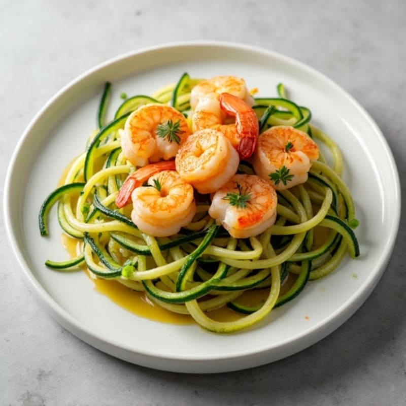 Citrus-Ginger Shrimp with Zucchini Noodles