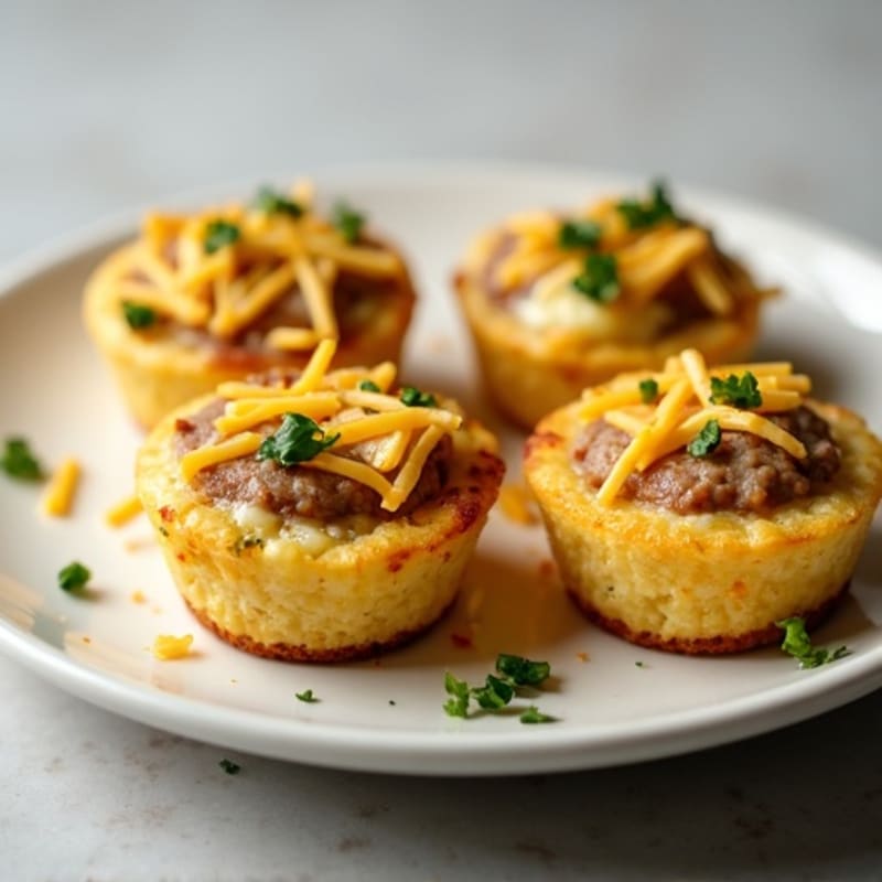 Lean Turkey Sausage and Cheesy Herb Bites