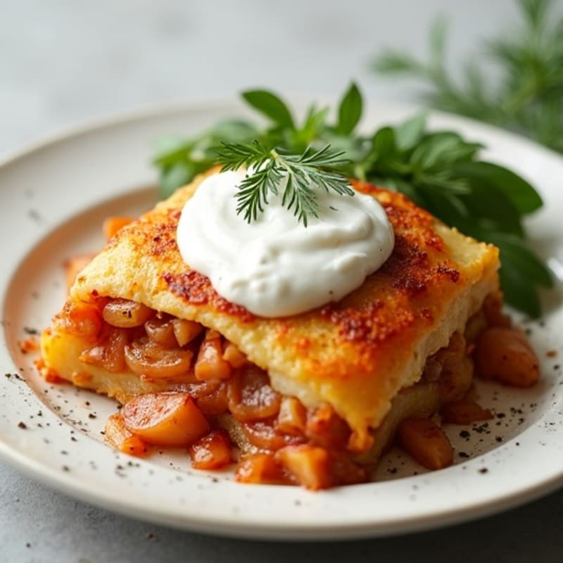 Oven-Baked Chicken Moussaka with Potato and Yogurt