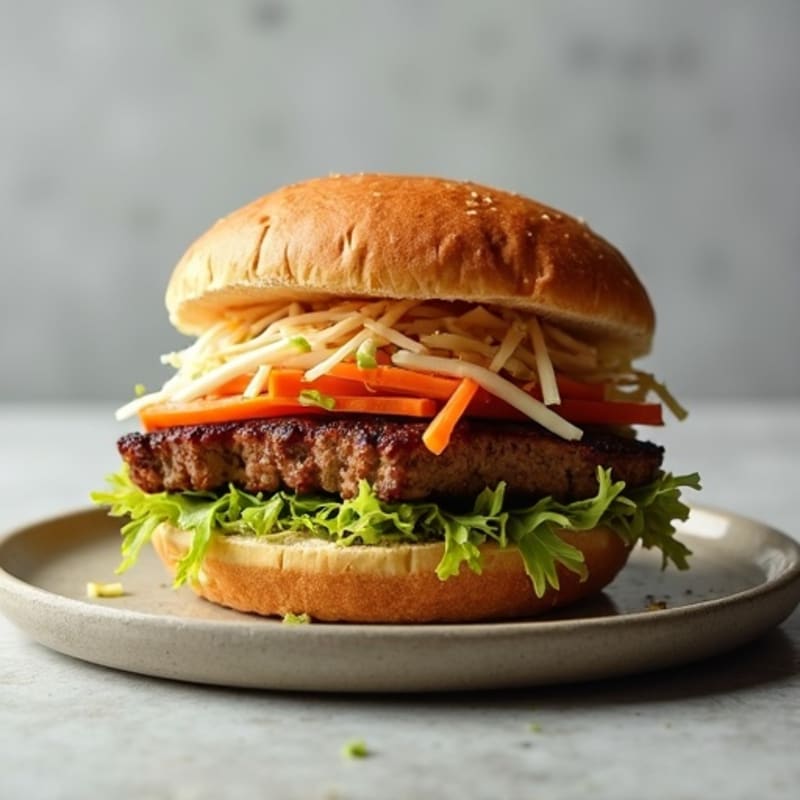 Lean Smoked Brisket Sandwich with Fresh Slaw