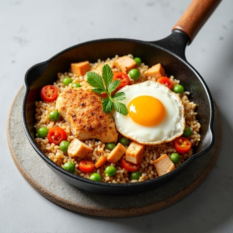 Healthy Skillet Chicken Fried Rice