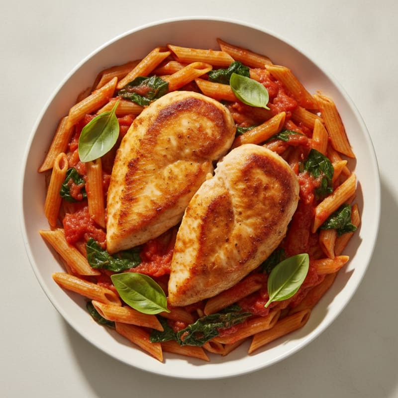Pan-Seared Chicken with Rich Tomato Sauce