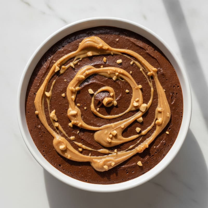 Chocolate Protein Pudding with Peanut Butter Swirl