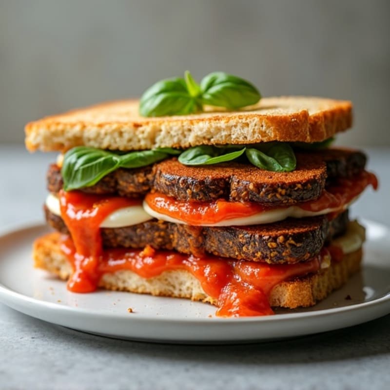 Crispy Eggplant Parmesan Sandwich